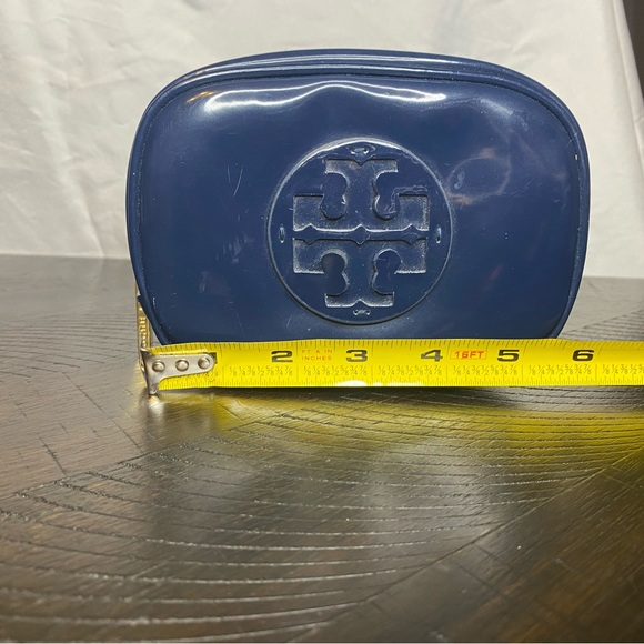 Tory Burch Glossy Blue Pouch - Picture 2 of 6